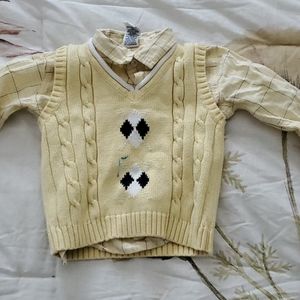 Sweater vest and button down dress shirt